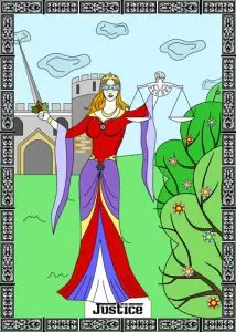 Justice Tarot Card in a Soulmate Tarot Reading
